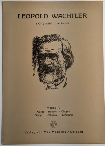 6 Original-Holzschnitte, Leopold Wächtler, Mappe IV, Max Möhring, Portrait