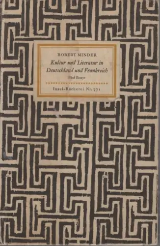 Insel-Bücherei 771, Kultur und Literatur in Deutschland und Frankreich, Minder