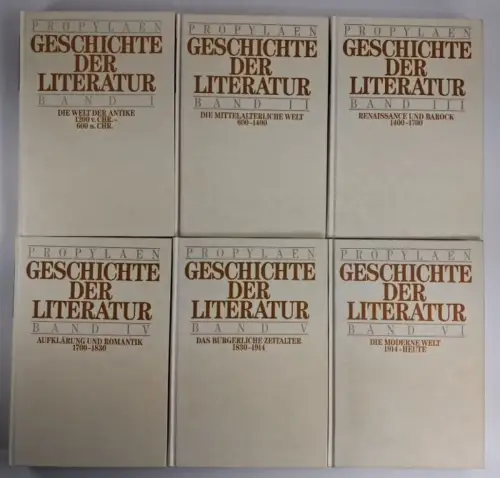 Buch: Propyläen Geschichte der Literatur Band I-VI, Erika Wischer. 6 Bände