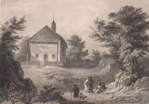 Die Tellscapelle. aus Meyers Universum, Stahlstich. Kunstgrafik, 1850