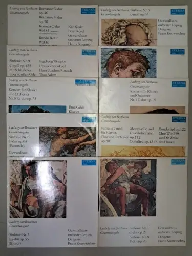 10x LP: Ludwig van Beethoven - Gesamtausgabe, Eterna, 12" Schallplatten,  347677