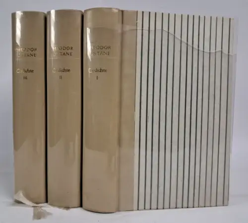 Buch: Theodor Fontane - Gedichte. 3 Bände, 1989, Aufbau Verlag, gebraucht, gut