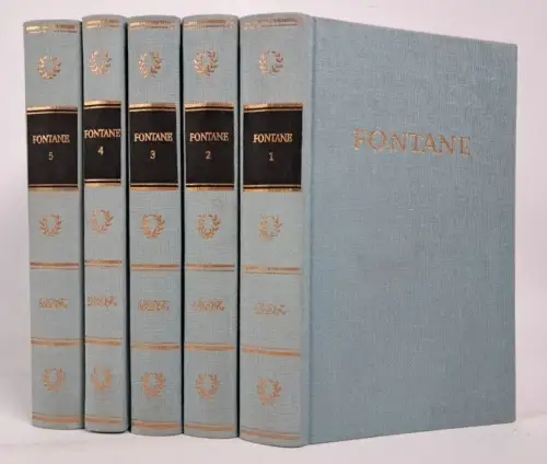 Buch: Theodor Fontanes Werke in fünf Bänden, 1983, Aufbau Verlag, BDK