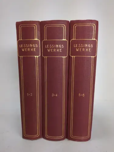 Buch: Werke, 6 Teile in 3 Bänden. Gotthold Ephraim Lessing, Bong & Co.