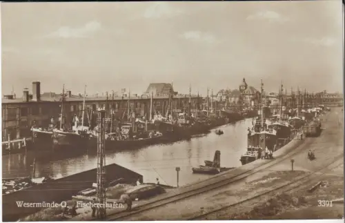 AK Wesermünde G. Fischereihafen, H. Rubin & Co., ungelaufen, gebraucht, gut