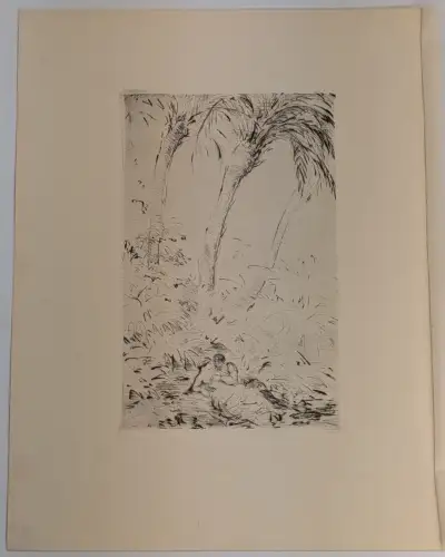 Originalradierung: Idylle, 1915, Grafik, Hans Meid, Grafik, Original, Druckkunst