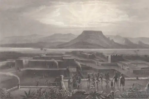 Pueblo de Zunni (Central-America). aus Meyers Universum, Stahlstich. Kunstgrafik