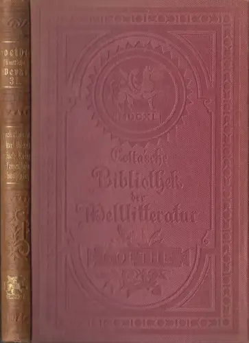 Buch: Goethe - Sämtliche Werke Band 31, Cotta'sche Bibliothek der Weltliteratur