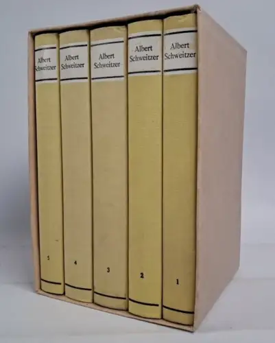 Buch: Ausgewählte Werke in fünf Bänden, Schweitzer, Albert. 5 Bände, 1971, Union