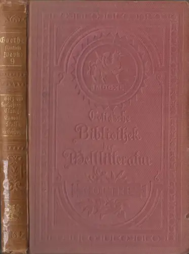 Buch: Goethe - Sämtliche Werke Band 9, Cotta'sche Bibliothek der Weltliteratur