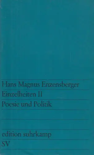 Buch: Einzelheiten II, Enzensberger, Hans Magnus. Edition Suhrkamp, 1963
