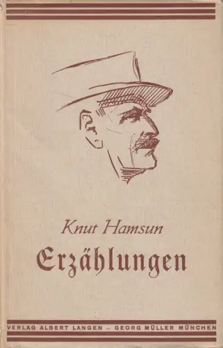 Buch: Erzählungen, Knut Hamsun, 1934, Langen Müller Verlag, gebraucht, gut