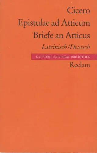 Buch: Epistulae ad Atticum. Briefe an Atticus, Cicero, Marcus Tullius. 1992