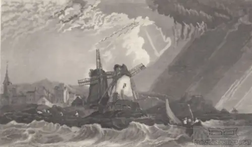 St. Malo. aus Meyers Universum, Stahlstich. Kunstgrafik, 1850, gebraucht, 265888