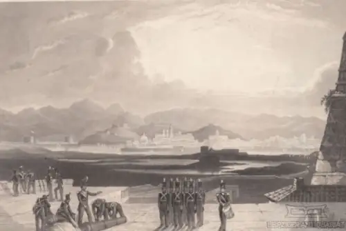 Messina. aus Meyers Universum, Stahlstich. Kunstgrafik, 1850, gebraucht, gut