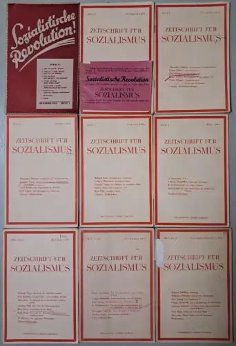 9 Hefte Zeitschrift für Sozialismus, Nr. 1-6, 20-25, 1933-35, Sattler, Graphia