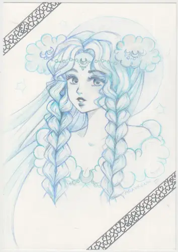 Shikishi Original Illustration: Manga Anime Girl - Araveena, Jennifer N.