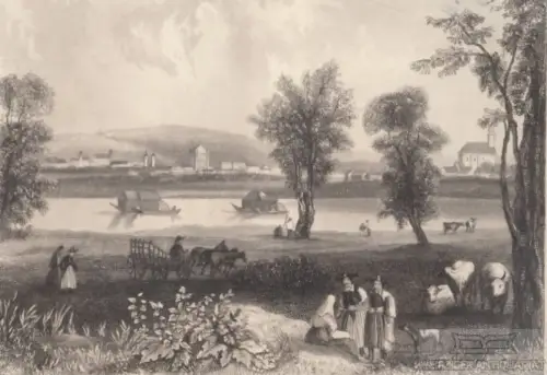 Waitzen. aus Meyers Universum, Stahlstich. Kunstgrafik, 1850, gebraucht, gut