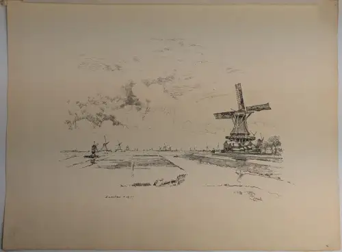 Lithografie: Zaandam, No. 1, 1897, Joseph Penell, 1910, Die Graphischen Künste