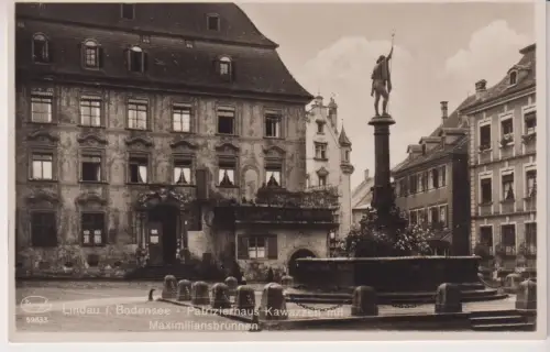 AK Lindau i. Bodensee - Patrizierhaus Kawazzen mit Maximiliansbrunnen, Stengel
