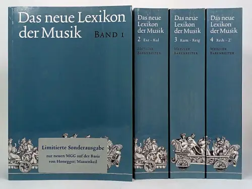 Buch: Das neue Lexikon der Musik, 4 Bände, 1996, Verlag J. B. Metzler