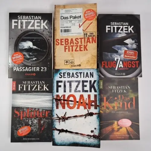 6 Bücher Sebastian Fitzek: Noah; Splitter; Kind; Paket; Flugangst, Passagiert 23