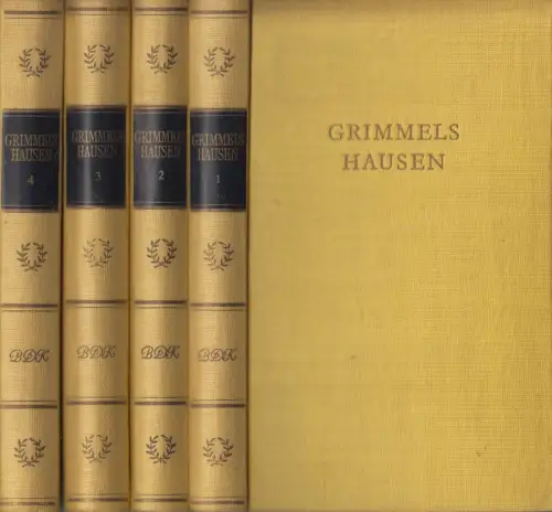 Buch: Johann Jakob Grimmelshausens Werke in vier Bänden. 19604, BDK, Aufbau Vlg.