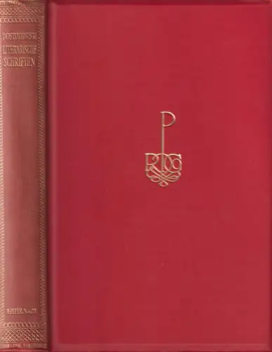 Buch: Literarische Schriften, Dostojewski, F. M., 1923, R. Piper & Co., gut