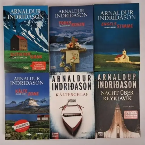 6 Bücher Arnaldur Indridason - Mordkommission Reykjavík, Gletschergrab