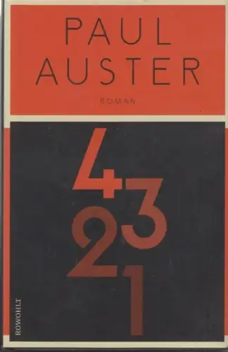 Buch: 4321, Auster, Paul. 2017, Rowohlt Verlag, Roman, gebraucht, sehr gut