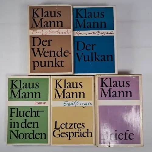 Buch: Werke in 5 Einzelbänden, Klaus Mann. 5 Bände, Aufbau Verlag