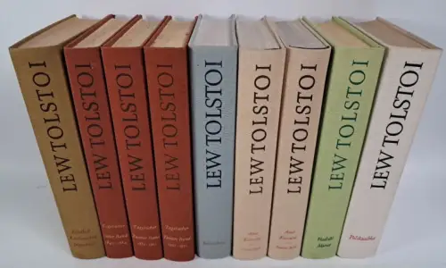 9 Bände Lew Tolstoi: Anna Karenina; Polikuschka; Auferstehung; Tagebücher 1-3...