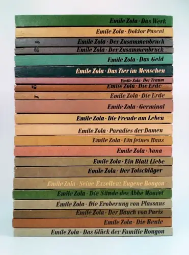 22 Bände Die Rougon-Macquart, Zola, Emile, Rütten & Loening, vollständig!