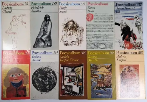 10 Hefte Poesiealbum, Neues Leben, 128, 150, 223, 230, 257, 263, 264, 265 ...