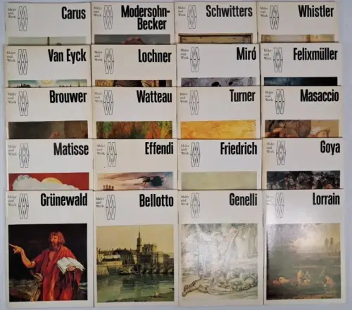 20 x Maler und Werk, Kunstheftreihe, Malerei, 20 Hefte, Konvolut, Sammlung