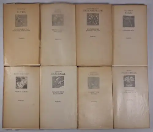 8 Bände Gedichte Weiße Reihe Verlag Volk und Welt, Benn, Popa, Elytis, Seifert..