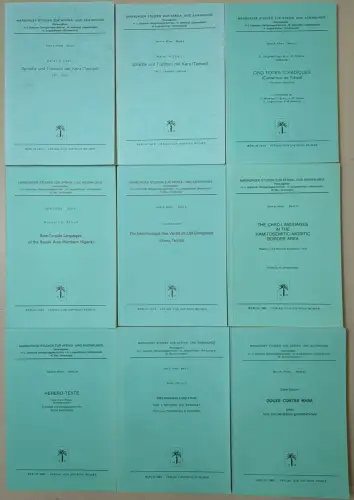 9 Bücher Marburger Studien zur Afrika- und Asienkunde, Serie A: Afrika, 9 Bände