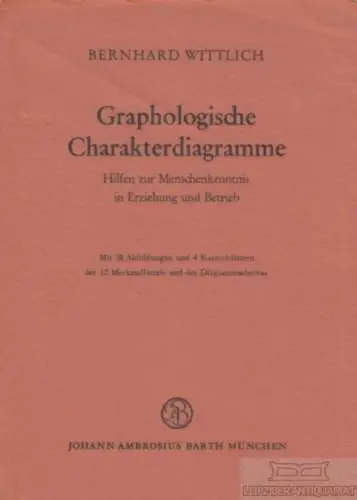 Buch: Graphologische Charakterdiagramme, Wittlich, Bernhard. 1956