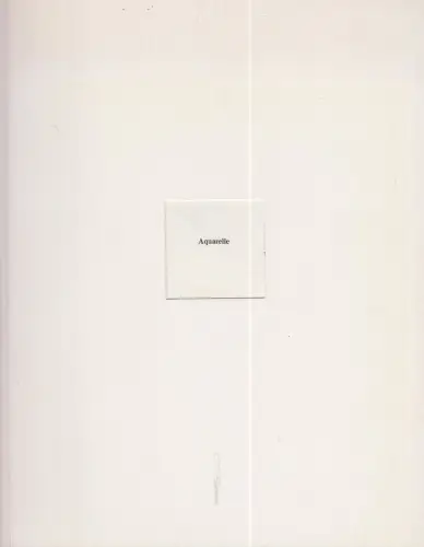 Buch: Aquarelle, Naturstudie. Zahlten, Johannes, 1978, Galerie im Atelier