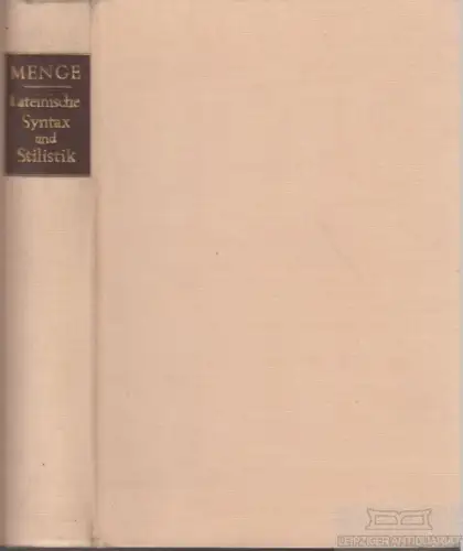 Buch: Repetitorium der lateinischen Synthax und Stilistik, Menge. 1955