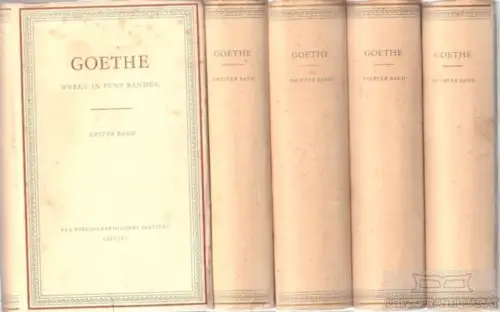 Buch: Goethe, Hoyer, Walter. 5 Bände, Klassikerausgaben, 1959, gebraucht, gut