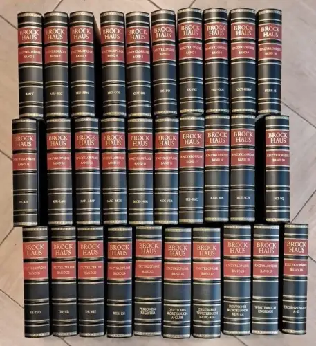 Buch: Brockhaus Enzyklopädie, 30 Bände + 5 Jahrbücher + Weltatlas, 1986