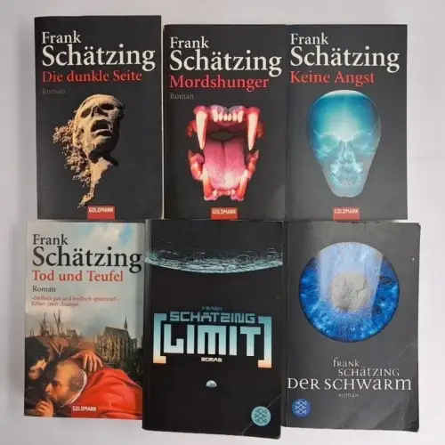 6 Bücher Frank Schätzing: Schwarm, Mordshunger, Keine Angst, Tod und Teufel ...