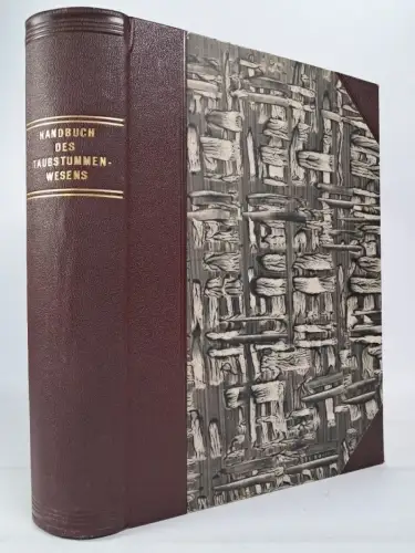 Buch: Handbuch des Taubstummenwesens, Ernst Schorsch, 1929, Verlag Elwin Staude