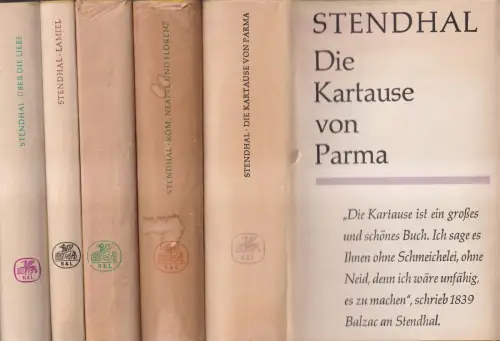 5 Bücher Stendhal Gesammelte Werke in Einzelausgaben, Rütten & Loening Verlag