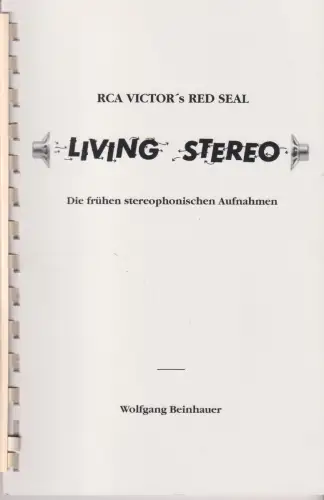 Buch: RCA Victor's Red Seal: Living Stereo, Beinhauer, Wolfgang, 1992, sehr gut