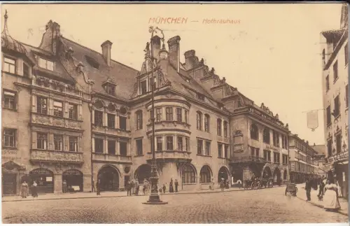 AK München - Hofbräuhaus, 1923, Ottmar Zieher, Postkarte, gelaufen, gut