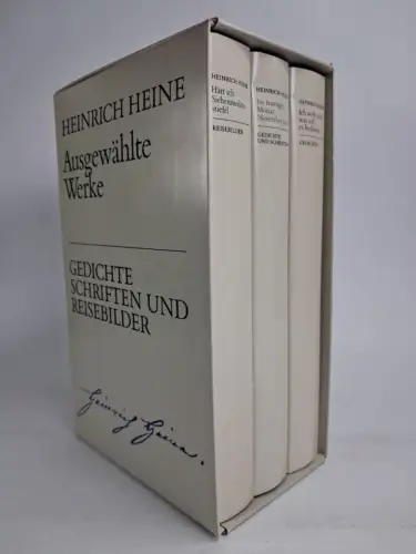 Buch: Heinrich Heine - Ausgewählte Werke, 3 Bände, 1986, Deutscher Bücherbund