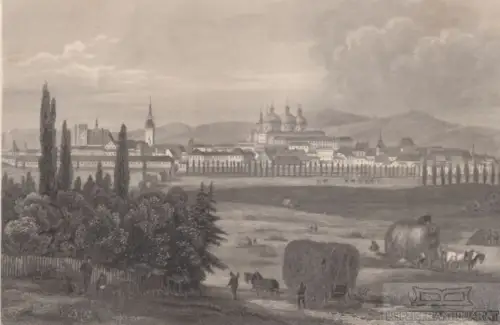 Der erzbischöfliche Pallast in Olmütz. aus Meyers Universum, Stahlstich. 1850