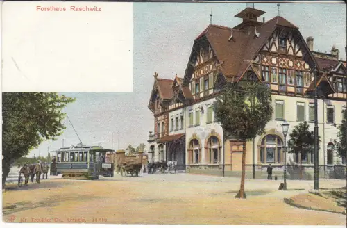 AK Forsthaus Raschwitz, ca. 1905, Dr. Trenkler Co., Postkarte, ungelaufen, gut